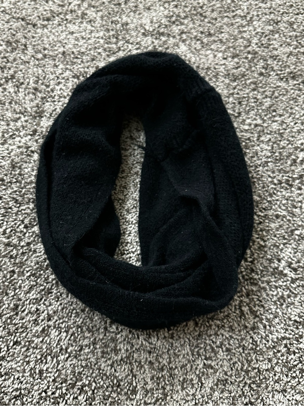 Black Knit Infinity Scarf